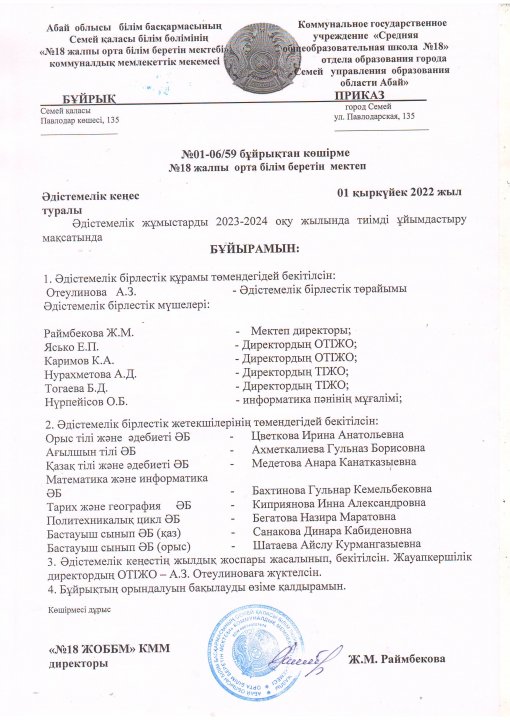 Состав методического совета